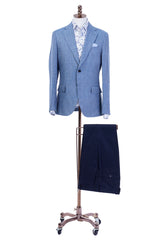Light Blue - 100% Linen, Custom Blazer