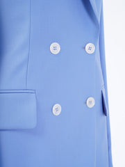 Powder Blue Super120 Women's Custom Pant Suit