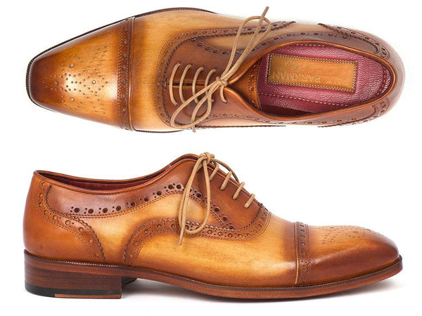Paul Parkman Men's Leather Captoe Oxfords, Tan – Styles By Kutty