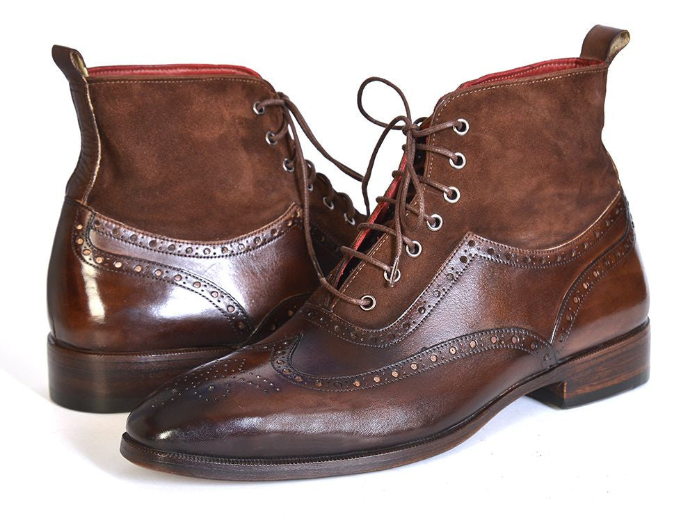 Mens tan 2025 wingtip boots