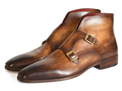 Paul Parkman Men's Double Monkstrap Brown Boots