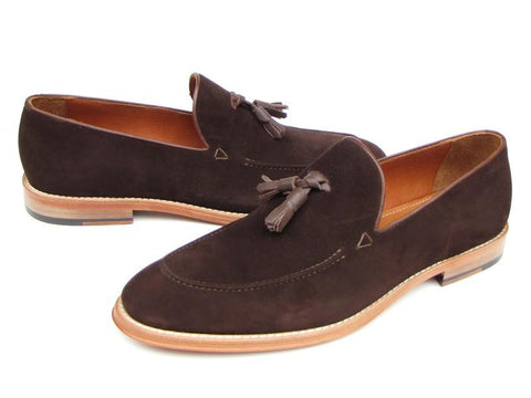 Paul Parkman Men's Suede Tassel Loafer - Brown