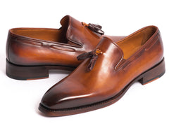 Paul Parkman Brown Goodyear Welted Tassel Loafers