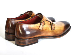 Paul Parkman Two-Tone Double Monkstrap Shoes