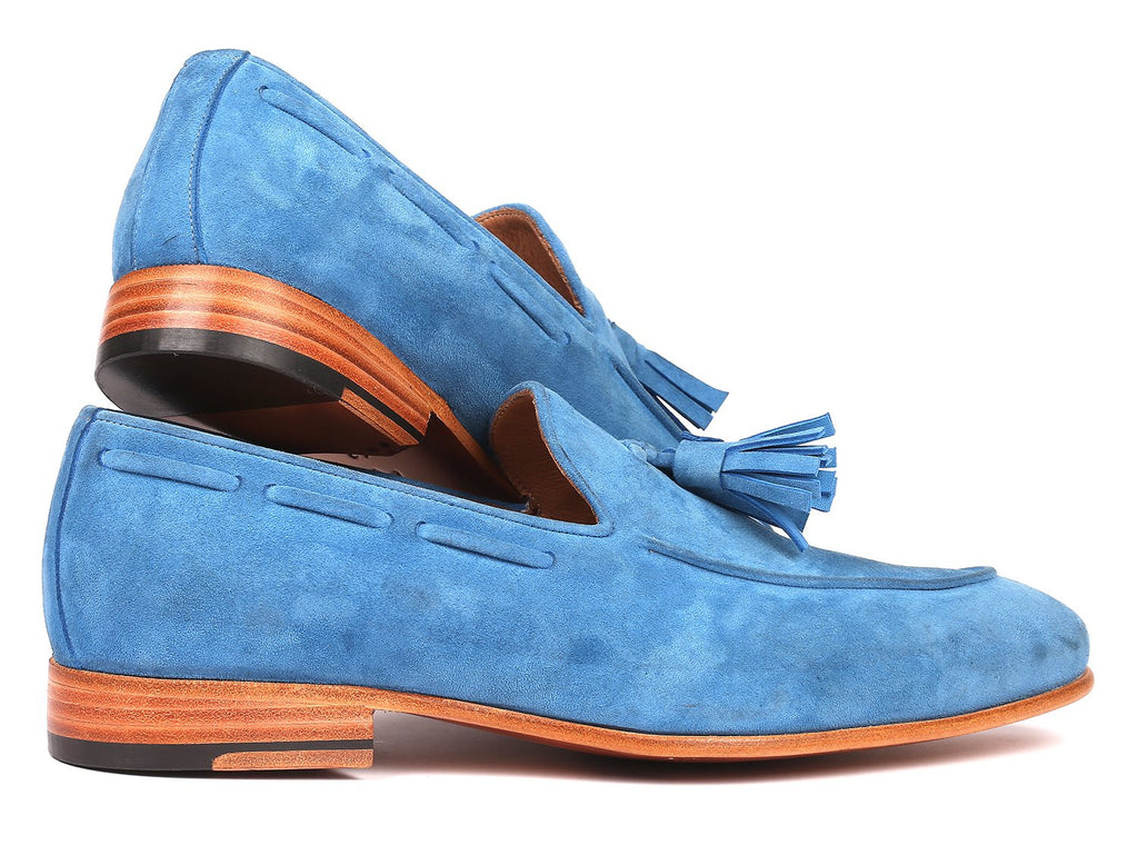 Light Blue Suede Loafers Mens Truffle Collection Casual Faux Suede