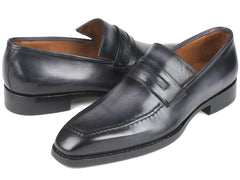 Paul Parkman Gray Burnished Goodyear Welted Loafers