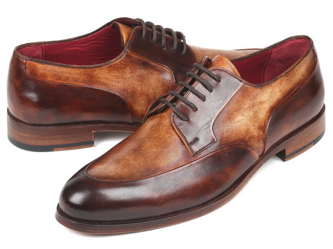 Paul Parkman Men's Dual Tone, Brown Derby Shoes