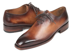 Paul Parkman Men's Wholecut Oxfords, Brown Leather