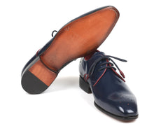 Paul Parkman, Medallion Toe, Navy Derby Shoes