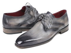 Paul Parkman Men's Gray Medallion Toe Derby Shoes