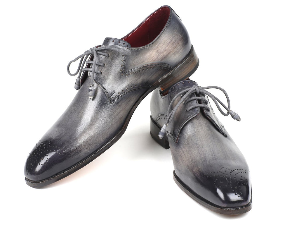 Paul Parkman Men's Gray Medallion Toe Derby Shoes – Styles By Kutty