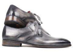 Paul Parkman Men's Gray Medallion Toe Derby Shoes