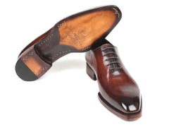 Paul Parkman Goodyear Welted Wholecut Oxfords, Hand-Painted Brown