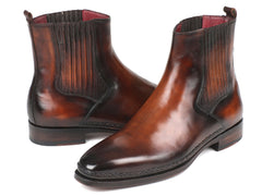 Paul Parkman Chelsea Boots Brown Burnished Leather