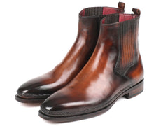 Paul Parkman Chelsea Boots Brown Burnished Leather