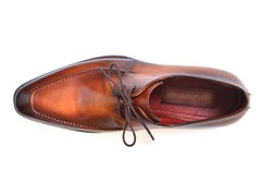 Paul Parkman Brown Leather Apron Derby Shoes