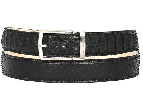 Paul Parkman Men's Black Genuine Python (snakeskin) Belt