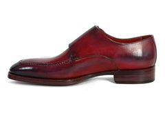 Paul Parkman Men's Double Monkstrap Shoes, Black & Bordeaux