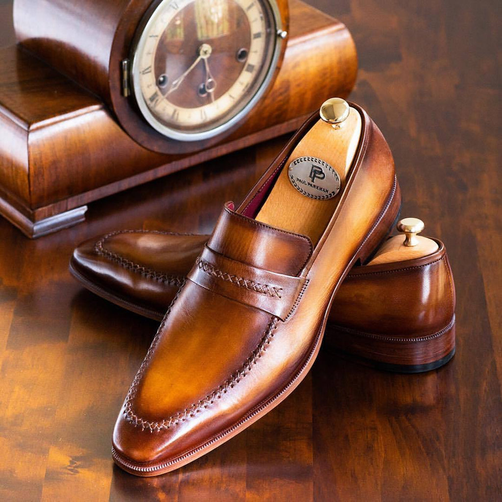 Paul Parkman Men's Loafer Brown Leather Shoes