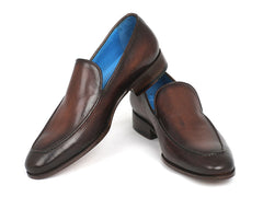 Paul Parkman Perforated Leather Loafers Brown