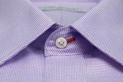 Purple Houndstooth Custom Shirt Fabric - 100% COTTON