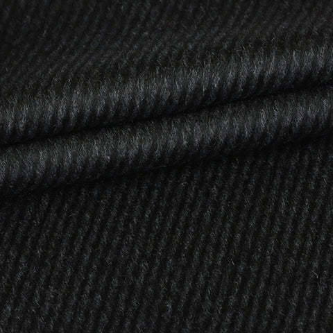 Custom Overcoat - Charcoal Gray w/ Black Pinstripes