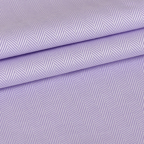 Purple Herringbone Custom Shirt Fabric - 100% Cotton