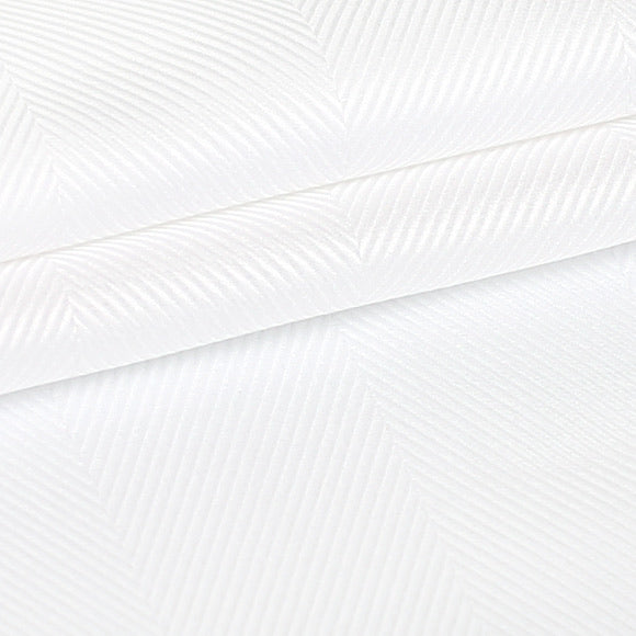White Herringbone Custom Shirt Fabric - 100% Cotton