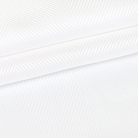 White Herringbone Custom Shirt Fabric - 100% Cotton